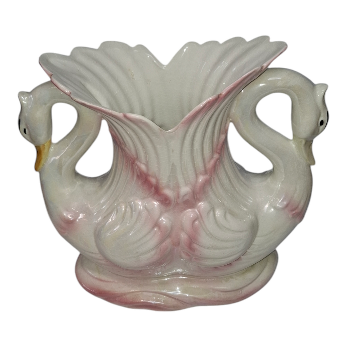 Wazon z motywem łabędzi Capodimonte Włochy