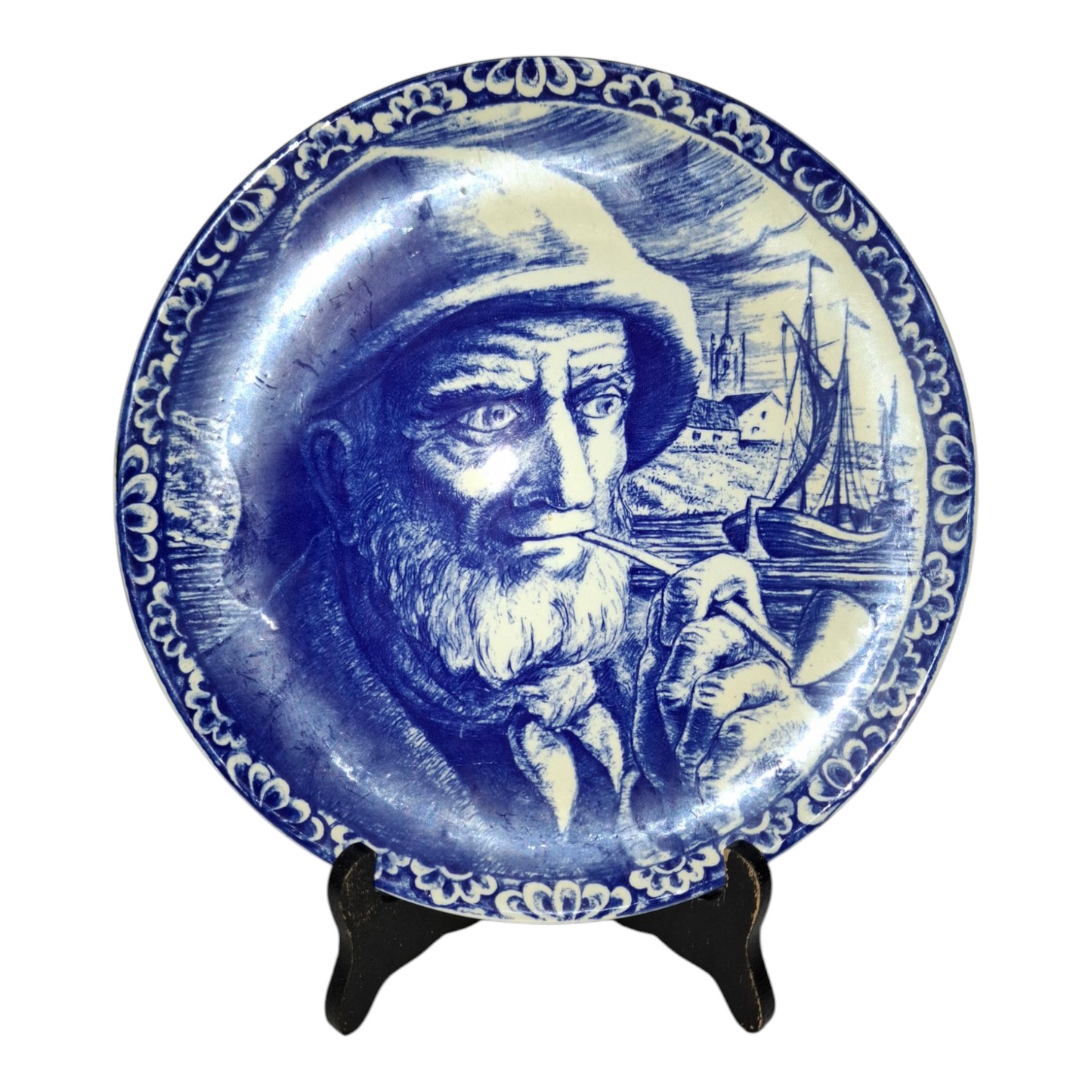 Talerz ozdobny Rybak Boch Belgium