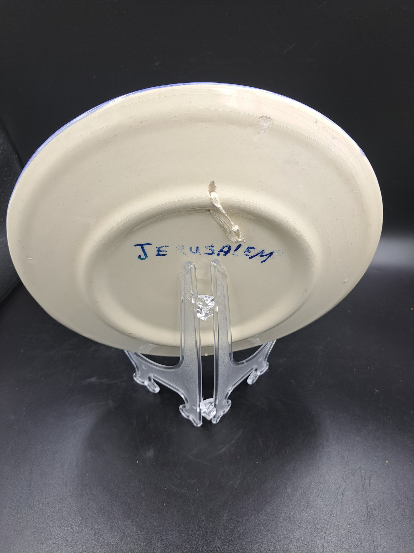 Talerz ozdobny z pawiem