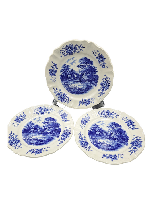 Talerzyki deserowe porcelana Sarreguemines France/ Zestaw 4 sztuki